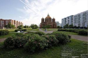 строительство храма сошествия Святого Духа на Долгоозерной улице в Петербурге