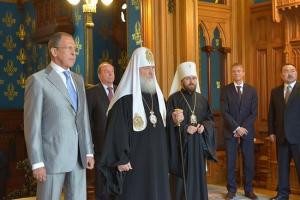 Патриарх Кирилл на Пасхаллном  приемк в МИДе